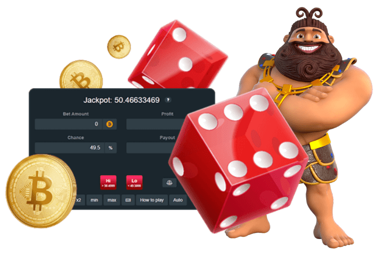 Dice with Casino Character